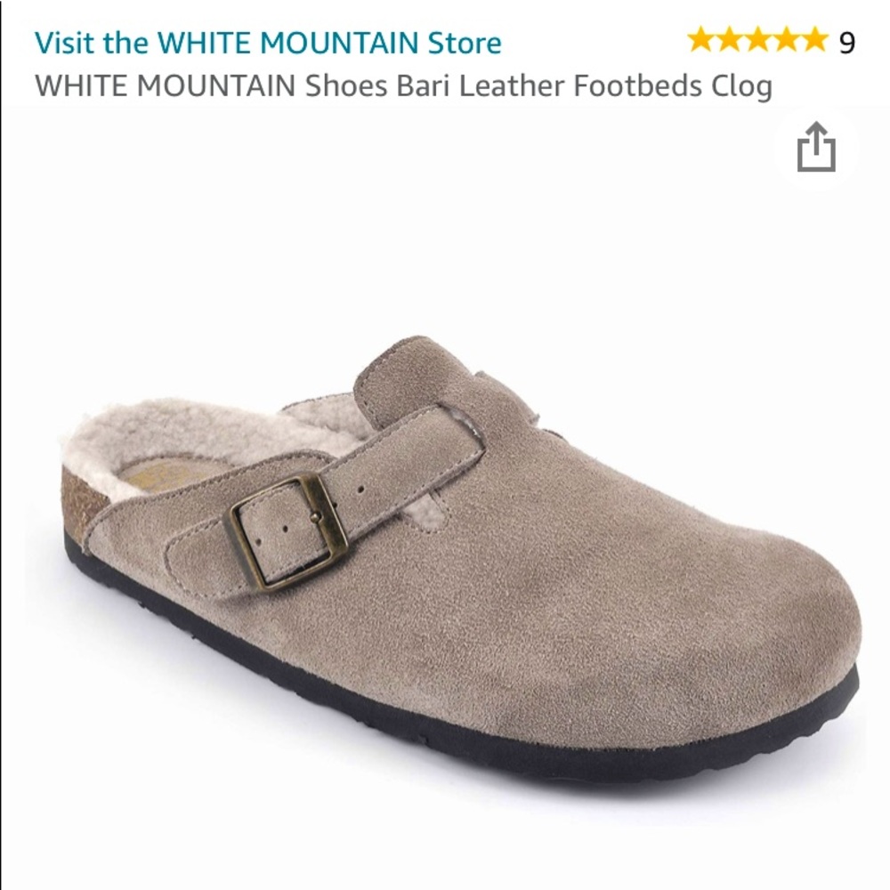 New genuine suede White Mountain lBerry clogs